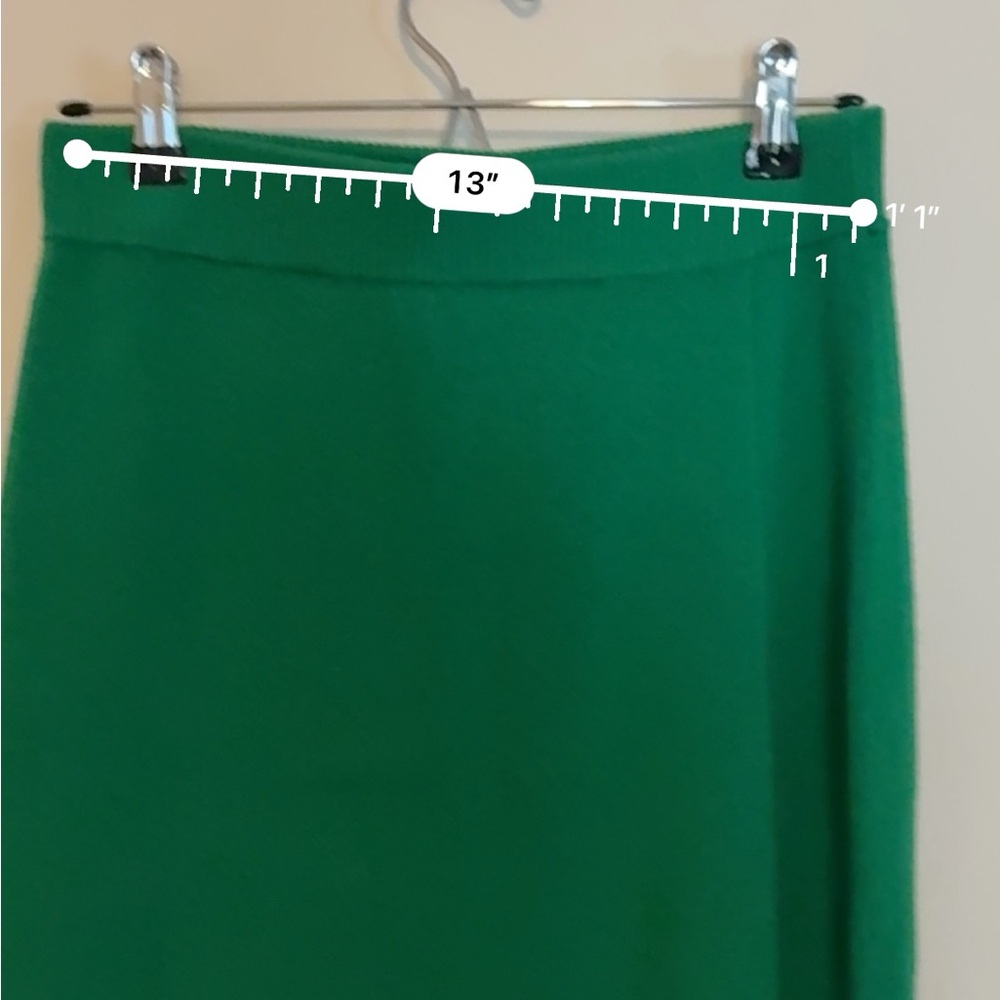 J.Crew Green knit wrap skirt, size small - Picture 2 of 5